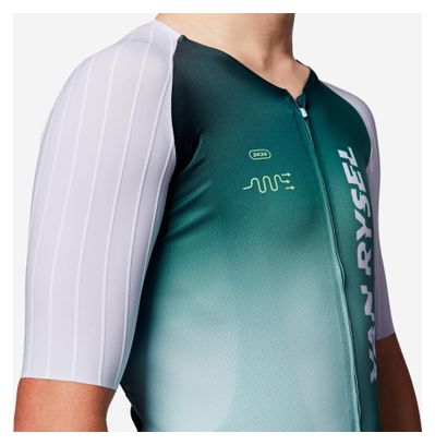 Van Rysel RCR-F Kurzarm-Trikot für Herren, Weiß/Grün