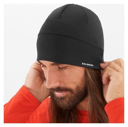 Salomon Active Black Microfleece Beanie