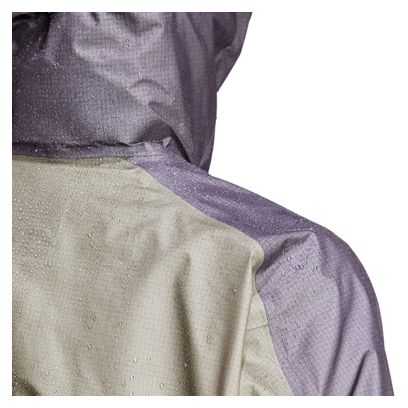 Veste imperméable adidas Terrex Techrock Light GTX Active Kaki/Violet Femme