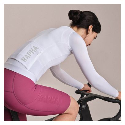 Maillot Manches Longues Rapha RCC Pro Team Lightweight Blanc/Gris Femme