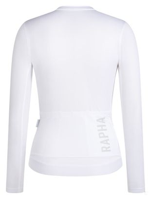 Maillot Manches Longues Rapha RCC Pro Team Lightweight Blanc/Gris Femme