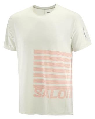 Salomon Sense Aero Graphic Kurzarm Trikot Weiß/Rot Herren