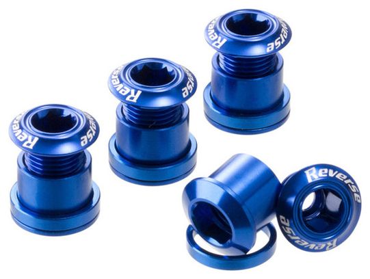 Juego de tornillos de plato de marcha atrás 7 mm azul oscuro (x4)