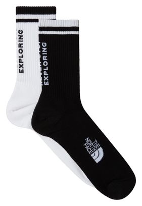 2 Pares de Calcetines The North Face Everyday NSE Mid-Calf Negro/Blanco (x2)