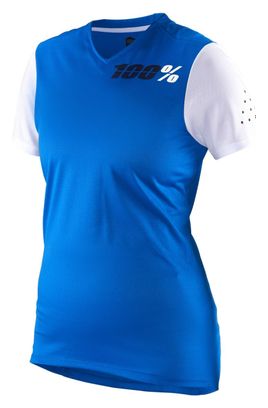 Maillot Manches Courtes Femme 100% Ridecamp Bleu