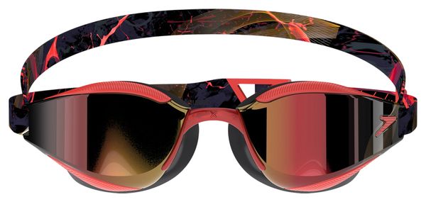 Speedo Fastskin Hyper Elite Mirror Black/Red Swimming Goggles