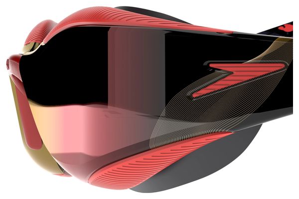 Speedo Fastskin Hyper Elite Mirror Black/Red Swimming Goggles