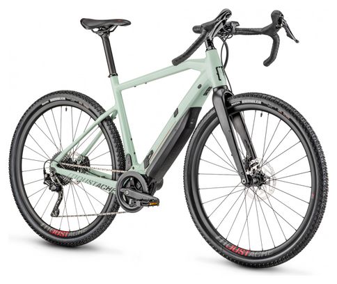 Gravel Bike Électrique Moustache Dimanche 29.3 Gravel Shimano GRX 10V 500 Wh 700 mm Vert Amande 2020