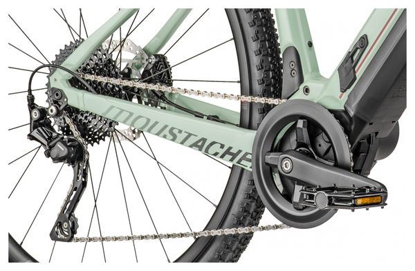 Gravel Bike Électrique Moustache Dimanche 29.3 Gravel Shimano GRX 10V 500 Wh 700 mm Vert Amande 2020
