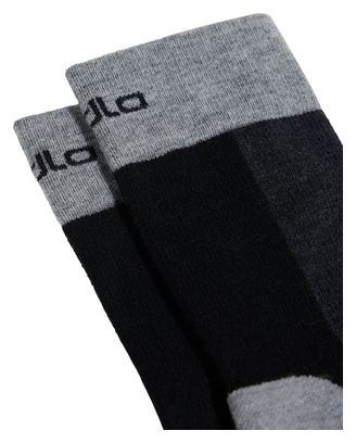 Odlo Performance Wool Mid Socken Schwarz/Grau