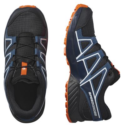 Scarpe da trail Salomon Speedcross Waterproof blu/arancione per bambini