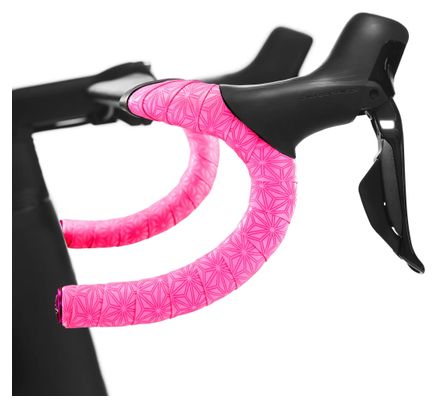 Cinta para manillar Supacaz Super Sticky Kush Gravel rosa fluorescente