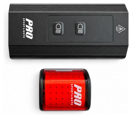 Juego de luces para bicicleta 1200 y 125 lúmenes delantera y trasera