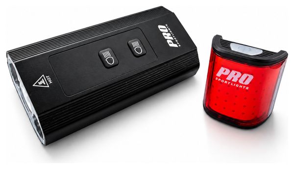 Juego de luces para bicicleta 1200 y 125 lúmenes delantera y trasera