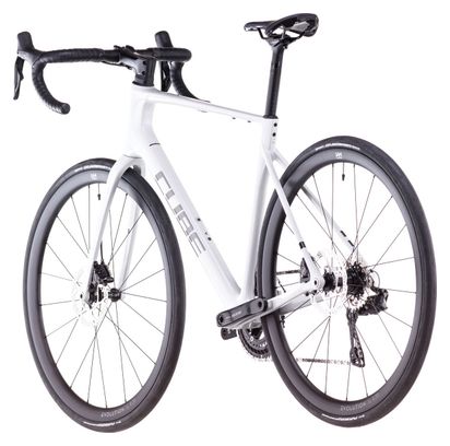 Vélo de Route Cube Attain C:62 SLX Shimano 105 Di2 12V 700 mm Blanc Cotton Gris 2025