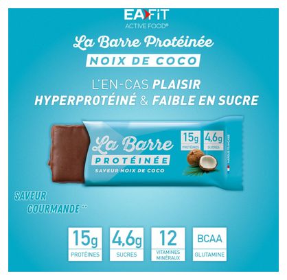 EAFIT La Barre Protéinée Noix de Coco - Boite de 24 barres