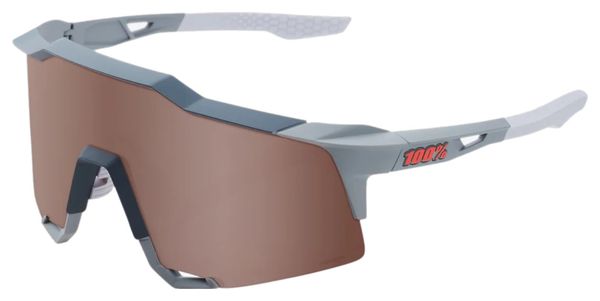 100% Speedcraft Soft Tact Grey - HiPER Crimson Mirror Silver Lens