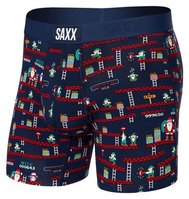 Boxer Saxx Vibe Super Soft Brief Santa'S Workshop Blau Rot