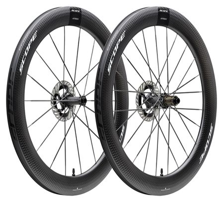 Par de Ruedas Scope Artech 6 Disc 700mm | 12x100 - 12x142mm | Centerlock | Negro/Blanco