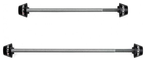 Hexlox MTB / Road Front and Rear Axles Set Black