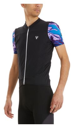 LeBram Ventoux Pétrole Short Sleeves Jersey Black Blue