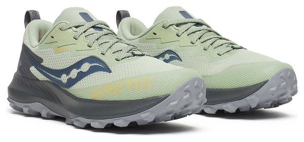 Scarpe da trail Saucony Peregrine 14 GTX da donna Verde/Grigio