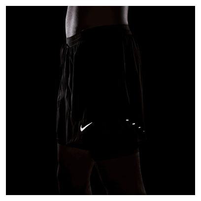 Nike Stride 5in 2-in-1 korte broek voor heren, zwart
