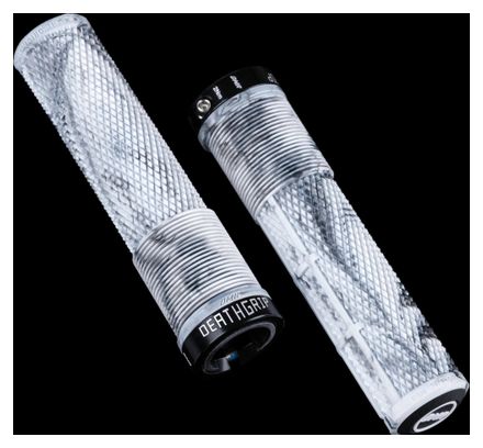 Paire de Grips DMR Deathgrip2 Race Grips Flangeless Camouflage Neige