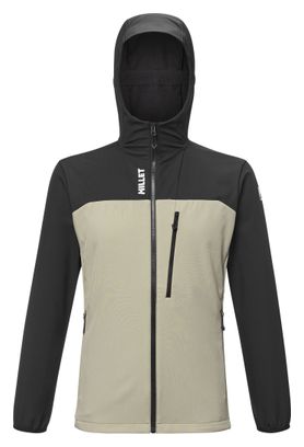 Millet Seneca Shield Hoodie Softshelljacke Beige/Schwarz Mann