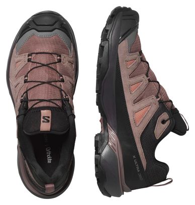 Salomon X Ultra 360 Leather GTX Hiking Shoes, Brown, Women's