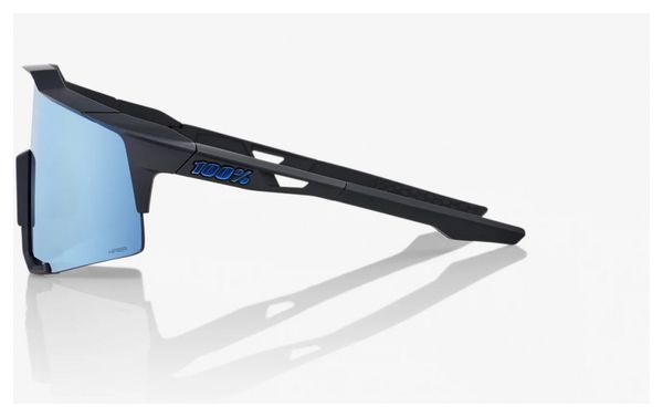 100% Speedcraft Matte Black- Hiper Blue Multilayer Mirror Lenses