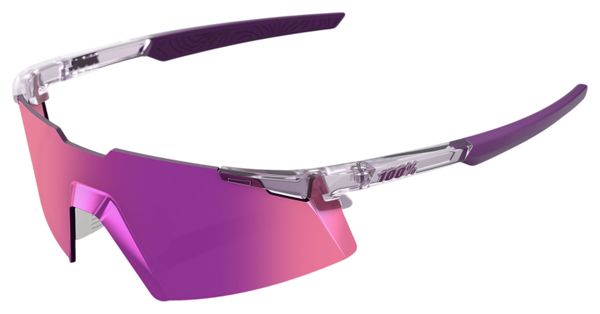 100% A2 Aspire Tokyo Run Sunglasses, Translucent Mauve - Purple Mirror