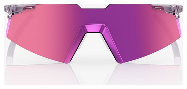 100% A2 Aspire Tokyo Run Sunglasses, Translucent Mauve - Purple Mirror