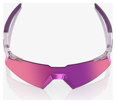 100% A2 Aspire Tokyo Run Sunglasses, Translucent Mauve - Purple Mirror