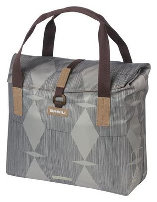 Basil Elegance Fietshopper  animal vert  repliement de retenue à l'eau  manège / bretelles à main / épaule  20-26L  taupe