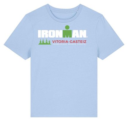 Ironman Vitoria Dames Hemelsblauw Korte Mouw T-Shirt