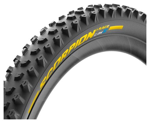 Pneu VTT Pirelli Scorpion Race DH MUD 29'' Tubeless Ready Souple DualWall+ Noir/Jaune