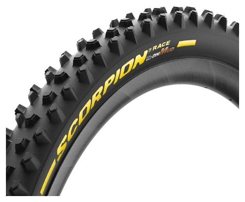 Pneu VTT Pirelli Scorpion Race DH MUD 29'' Tubeless Ready Souple DualWall+ Noir/Jaune