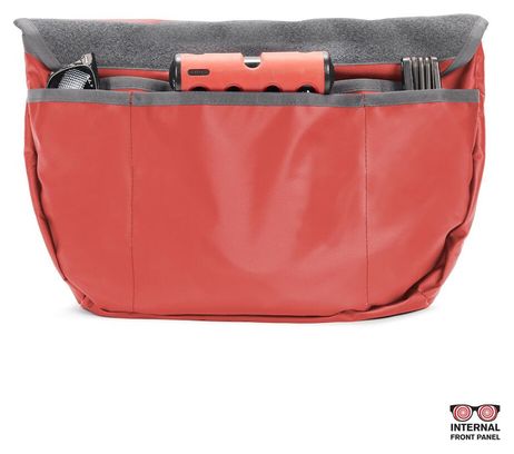 Bolso Messenger Simple Cromado Gris Humo
