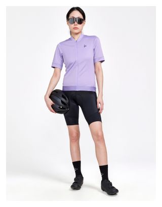 Maillot ciclismo mujer Craft Core Essence Regular Fit Lavender manga corta