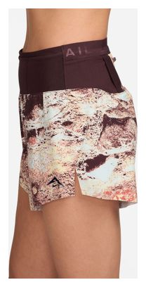 Short Nike Trail 4in Marron/Gris Femme