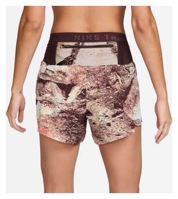 Short Nike Trail 4in Marron/Gris Femme