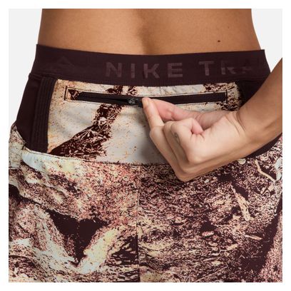 Short Nike Trail 4in Marron/Gris Femme