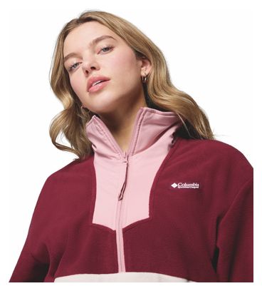 Columbia Women's 1/2 Zip Sequoia Grove Wit/Rood Fleece