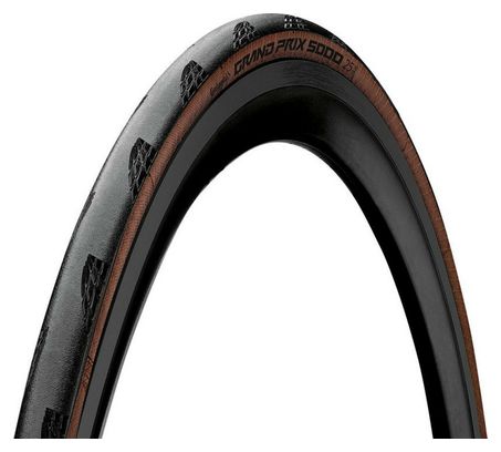 Continental Grand Prix 5000 700c Cubierta de carretera Flexible Tubetype BlackChili Vectran Breaker LazerGrip ACT Brown