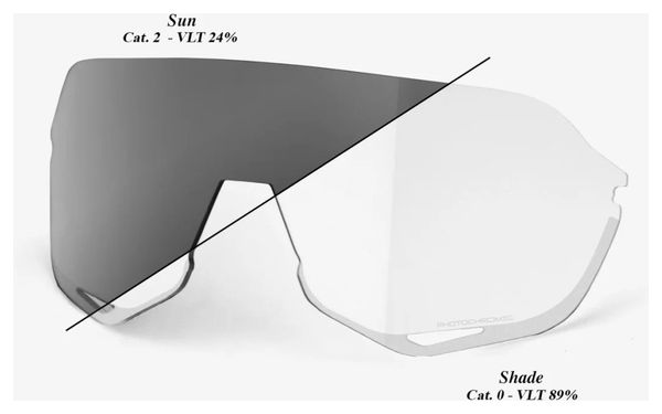 100% S2 Soft Grey Goggles - Photochromic