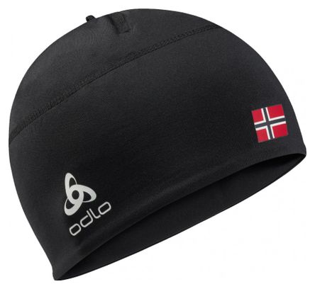 H21 Bonnet Odlo Polyknit Warm Eco Fan Norvège Noir Unisex