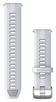 Garmin Forerunner 22 mm Muñequera de silicona Whitestone Blanco Polvo Gris Plata