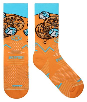 Chaussettes de Trail BV Sport Collection ''Nutrisocks'' Spritz Orange/Bleu