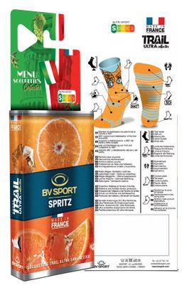 Chaussettes de Trail BV Sport Collection ''Nutrisocks'' Spritz Orange/Bleu